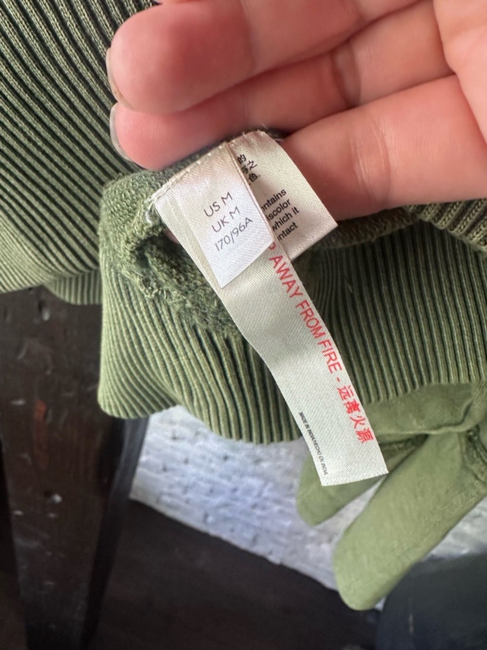 FP Movement by Free People Olive Green Washed Pullover Boho Sweatshirt Size M - Picture 3 of 9